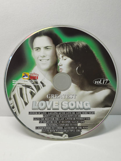 AMM25 GREATEST LOVE SONG 17 POWER OF LOVE (CELINE DION) AS LONG AS YOU LOVE ME (BACKSTREET BOYS) TAIWAN KARAOKE VIDEO CD VCD FCP123