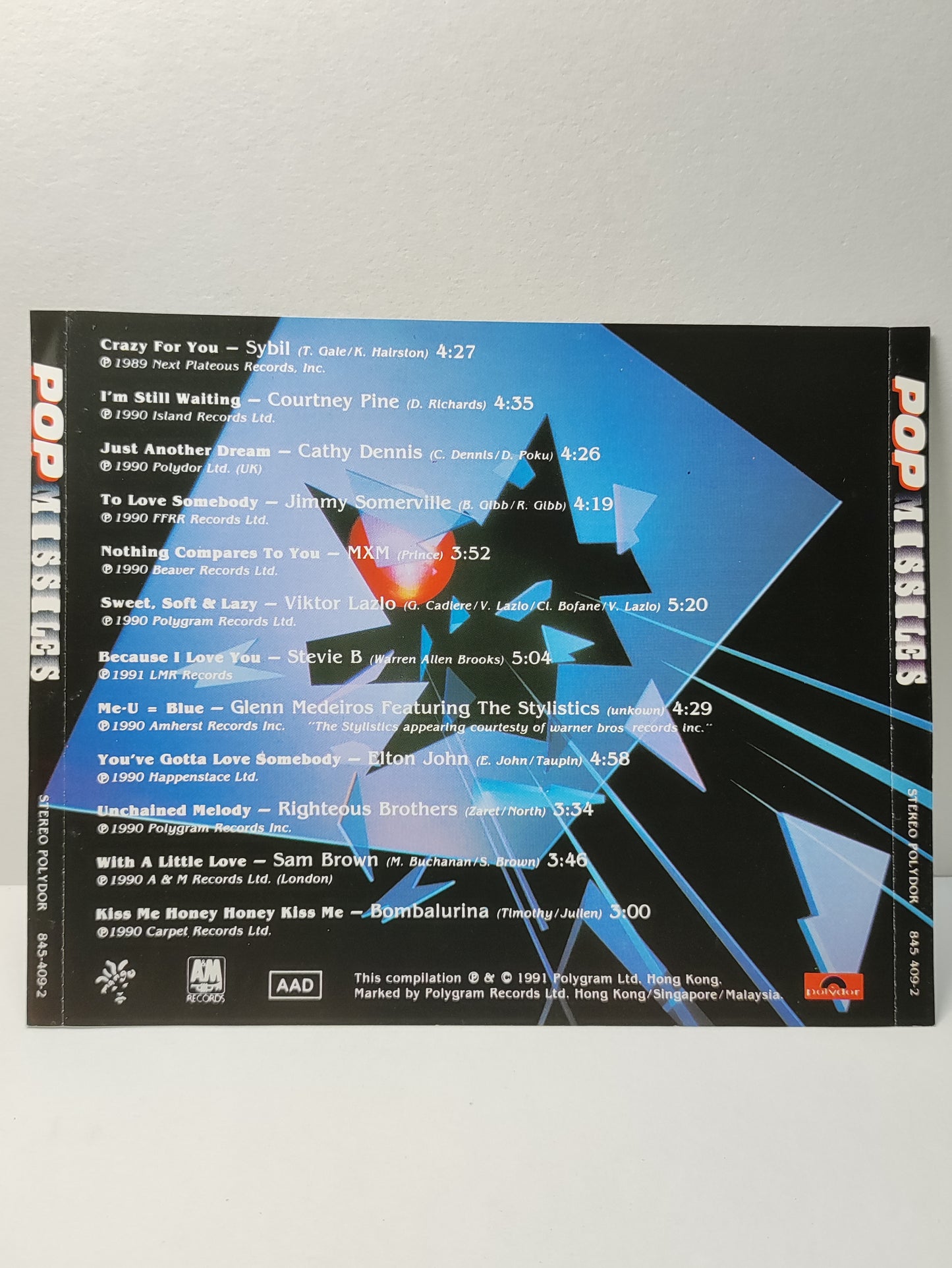 AMM25 POP MISSILES CRAZY FOR YOU I’M STILL WAITING JUST ANOTHER DREAM 1991 ASIA ENGLISH CD FCP133