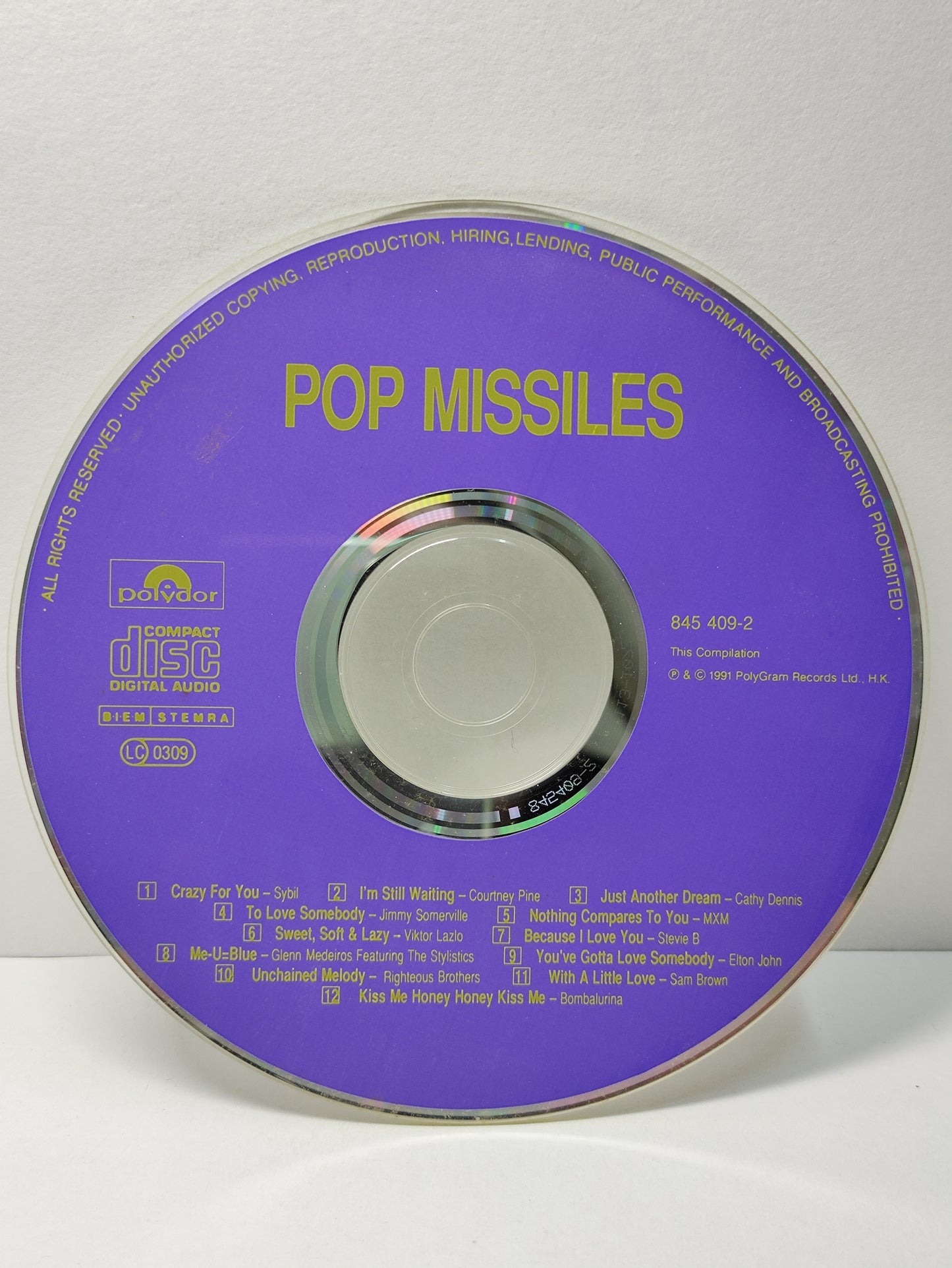 AMM25 POP MISSILES CRAZY FOR YOU I’M STILL WAITING JUST ANOTHER DREAM 1991 ASIA ENGLISH CD FCP133