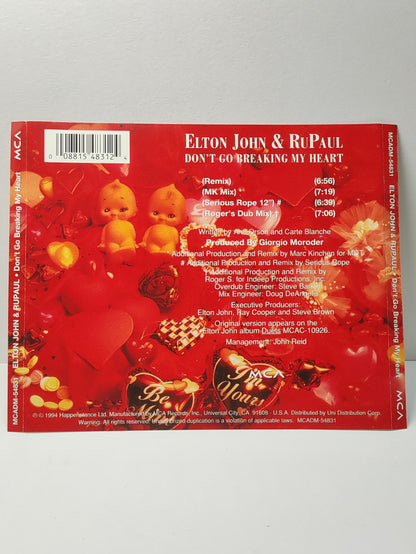 AMM25 ELTON JOHN & RUPAUL DON'T GO BREAKING MY HEART 1994 USA ENGLISH CD FCP137