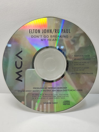 AMM25 ELTON JOHN & RUPAUL DON'T GO BREAKING MY HEART 1994 USA ENGLISH CD FCP137