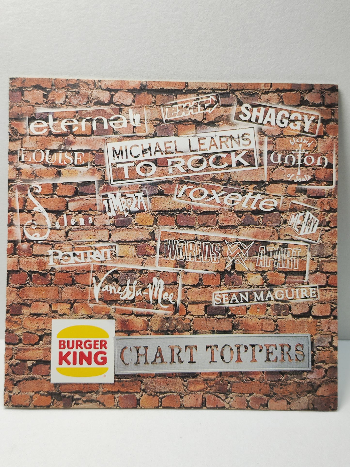 AMM25 RARE BURGER KING CHART TOPPERS ETERNAL MICHAEL LEARNS TO ROCK ROXETTE SHAGGY 1996 SINGAPORE ENGLISH CD FCP140