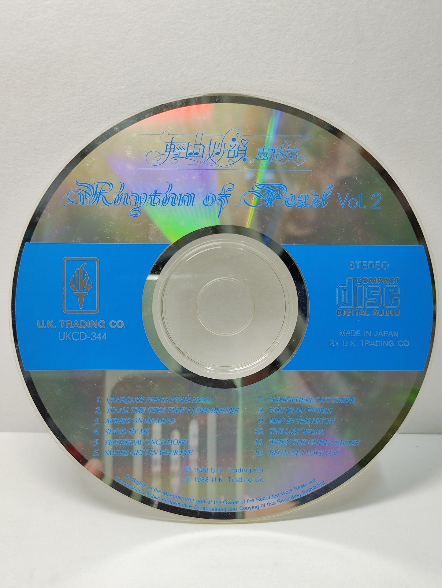 AMM25 RHYTHM OF PEARL VOL.2 YESTERDAY ONCE MORE SMOKE GETS IN YOUR EYE 1988 JAPAN ENGLISH CD FCP143