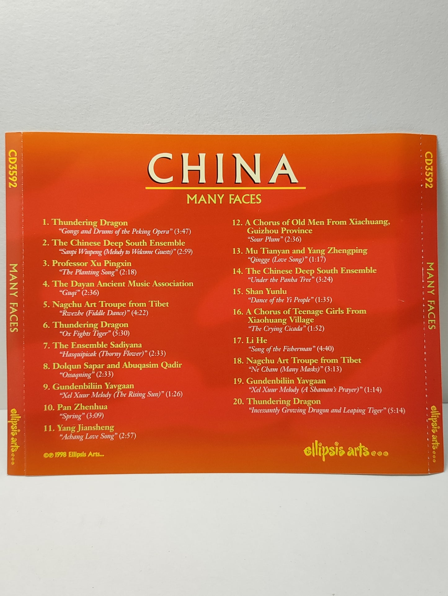 AMM25 CHINA MANY FACES GONGS AND DRUMS OF THE PEKING OPERA THE PLANTING SONG SPIRNG 1998 ENGLISH CD FCP146
