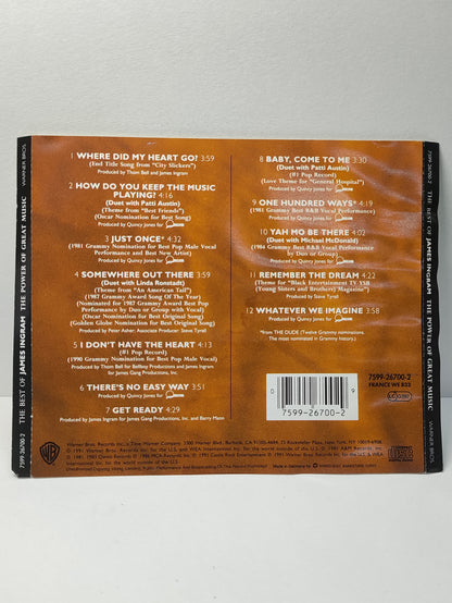 AMM25 THE BEST OF JAMES INGRAM THE POWER of GREAT MUSIC JUST ONCE BABY, COME TO ME 1991 GERMANY ENGLISH CD FCP159