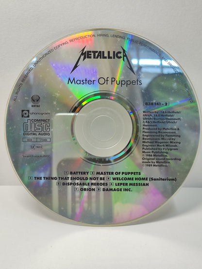 AMM25 METALLICA MASTER OF PUPPETS BATTERY THE THING THAT SHOULD NOT BE 1986 FRANCE ENGLISH CD FCP162