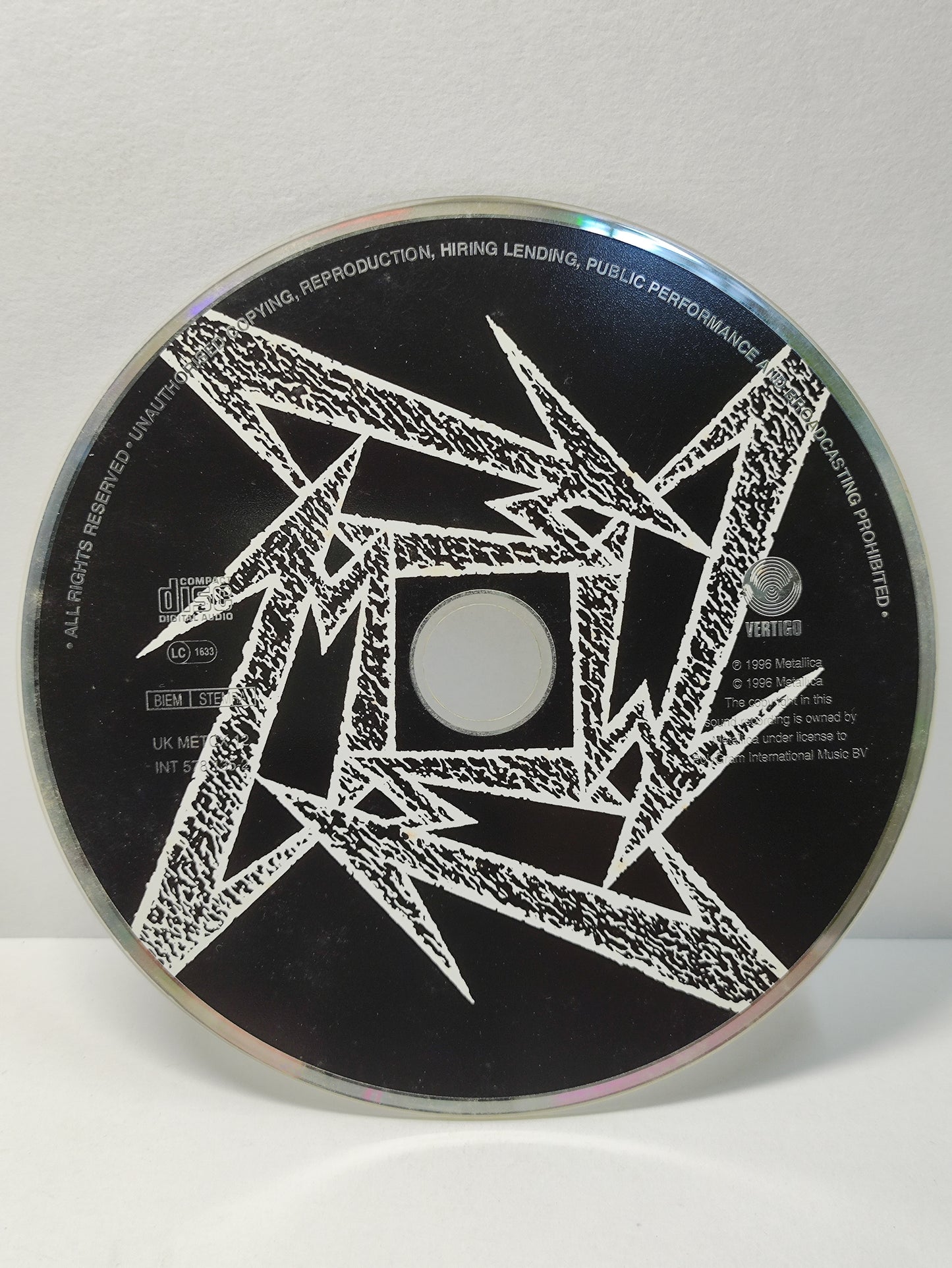 AMM25 METALLICA UNTIL IT SLEEPS KILL/RIDE MEDLEY (live) RIDE THE LIGHTNING 1996 UK ENGLISH CD FCP164