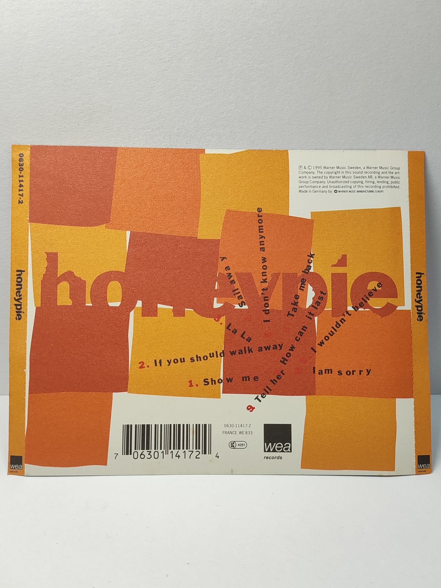 AMM25 HONEYPIE IF YOU SHOULD WALK AWAY SHOW ME TAKE ME BACK 1995 GERMANY ENGLISH CD FCP168