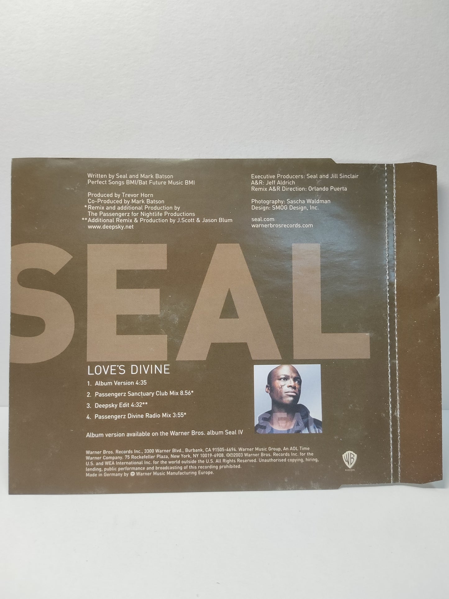 AMM25 SEAL LOVE'S DIVINE ALBUM VERSION DEEPSKY EDIT 2003 GERMANY ENGLISH CD FCP169