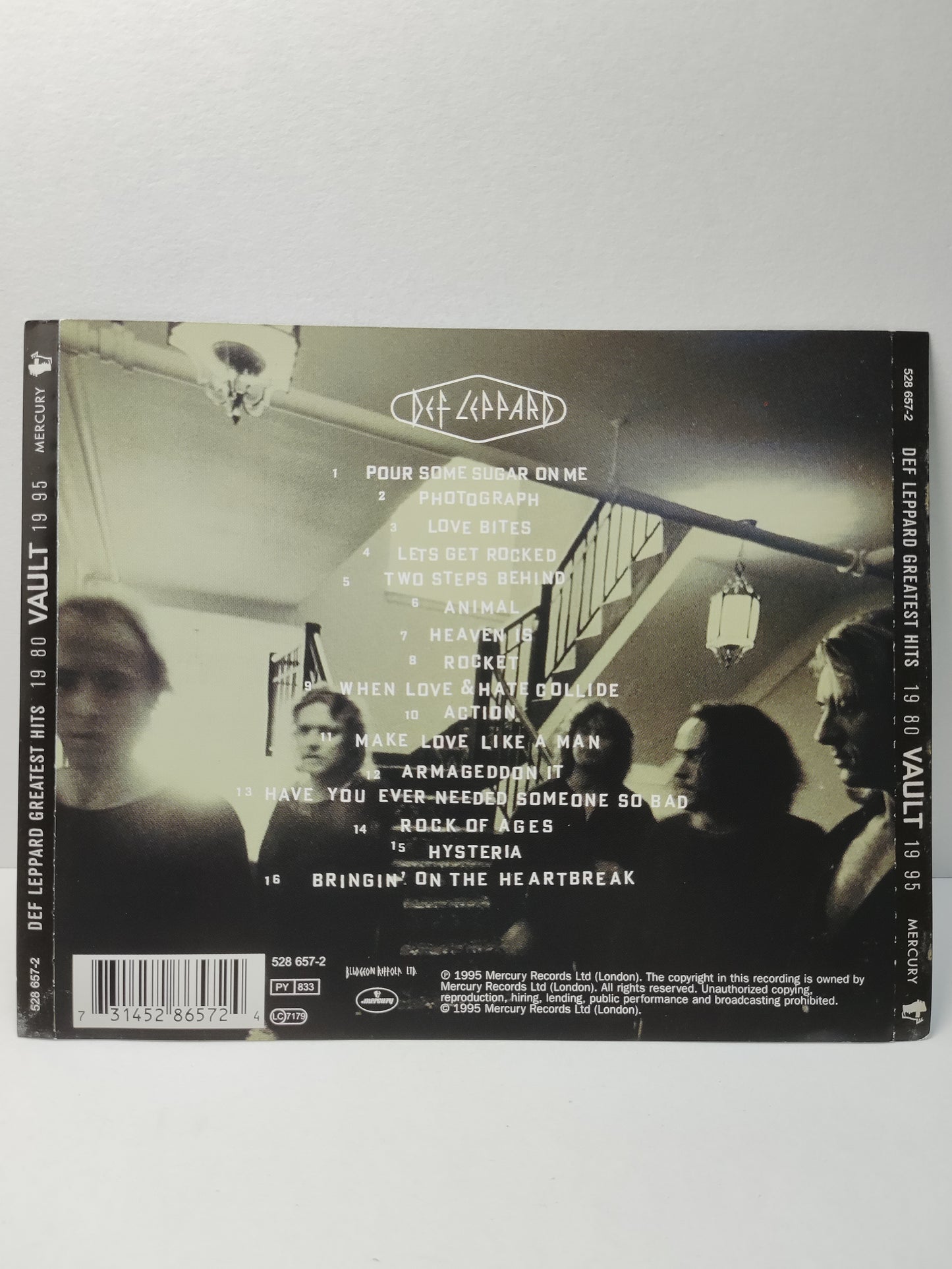 AMM25 DEF LEPPARD GREATEST HITS VAULT POUR SOME SUGAR ON ME LOVE BITES 1995 UK ENGLISH LIMITED EDITION LIVE 2x CD FCP173