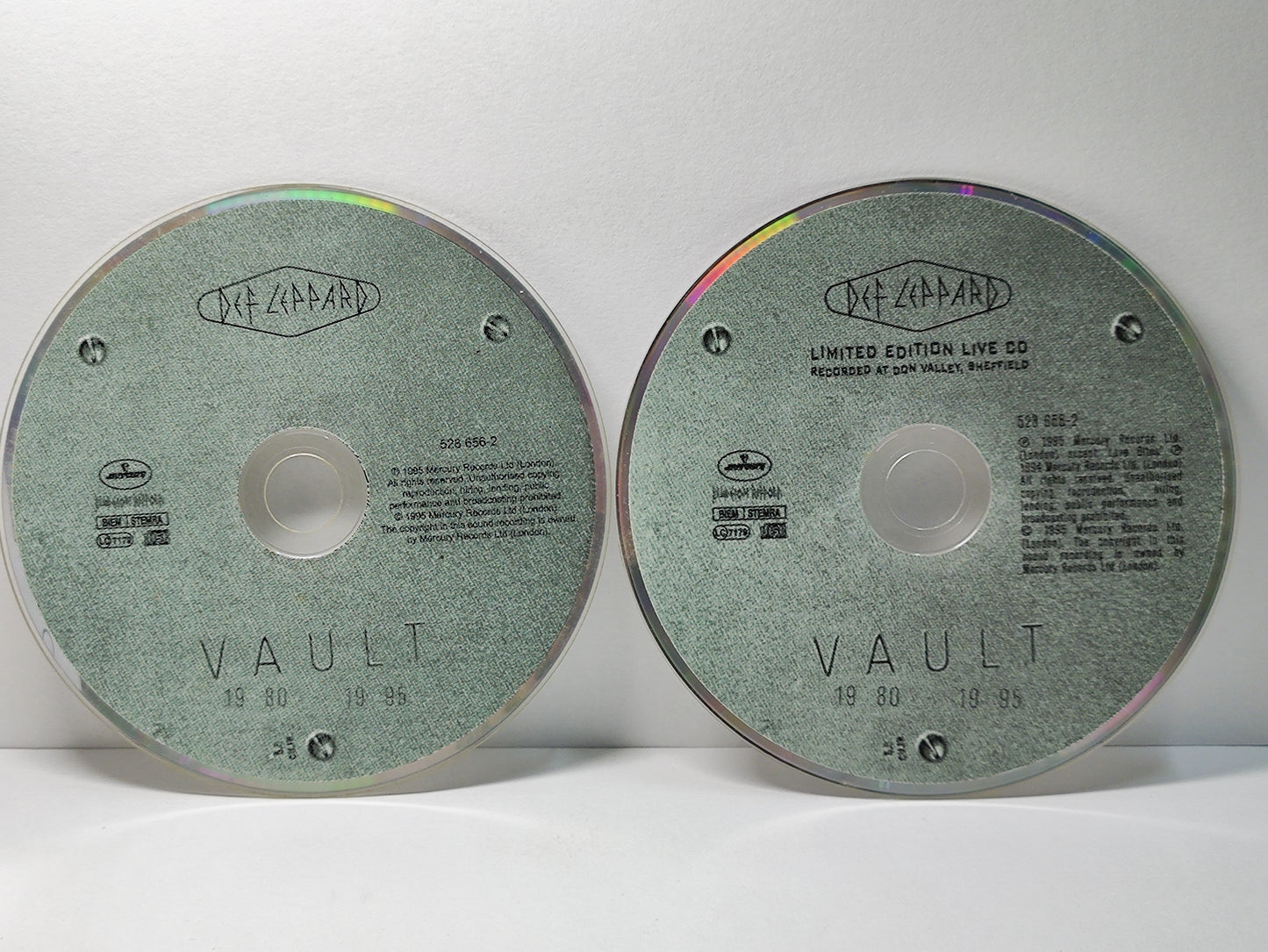 AMM25 DEF LEPPARD GREATEST HITS VAULT POUR SOME SUGAR ON ME LOVE BITES 1995 UK ENGLISH LIMITED EDITION LIVE 2x CD FCP173