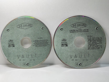 AMM25 DEF LEPPARD GREATEST HITS VAULT POUR SOME SUGAR ON ME LOVE BITES 1995 UK ENGLISH LIMITED EDITION LIVE 2x CD FCP173