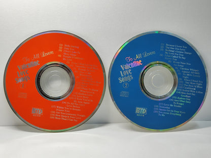 AMM25 TO ALL LOVERS VALENTINE LOVE SONGS 1 & 2 BECAUSE I LOVE YOU THE ONE YOU LOVE SINGAPORE ENGLISH 2x CD FCP176