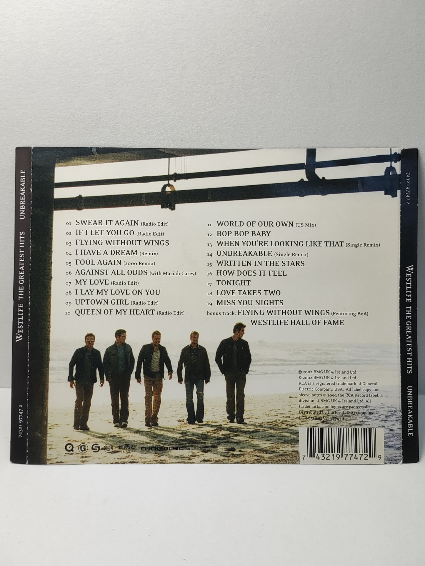 AMM25 WESTLIFE THE GREATEST HITS UNBREAKABLE VOL.1 FLYING WITHOUT WINGS 2002 UK & IRELAND ENGLISH 2x CD FCP182