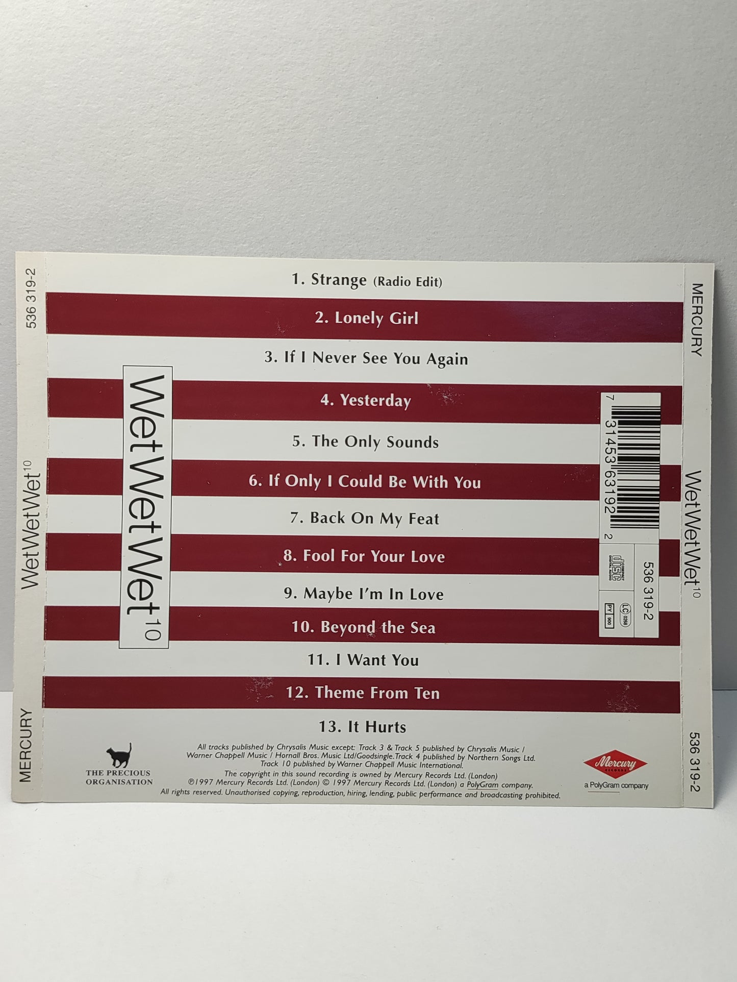 AMM25 WET WET WET STRANGE LONELY GIRL IF I NEVER SEE YOU AGAIN 1997 LONDON ENGLISH CD FCP190