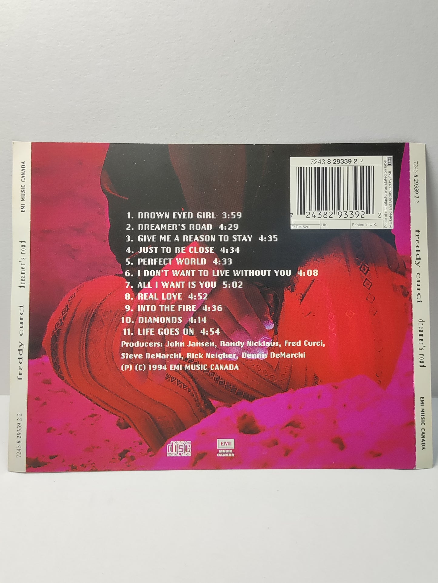 AMM25 FREDDY CURCI BROWN EYED GIRL DREAMER'S ROAD 1994 CANADA (UK) ENGLISH CD FCP197