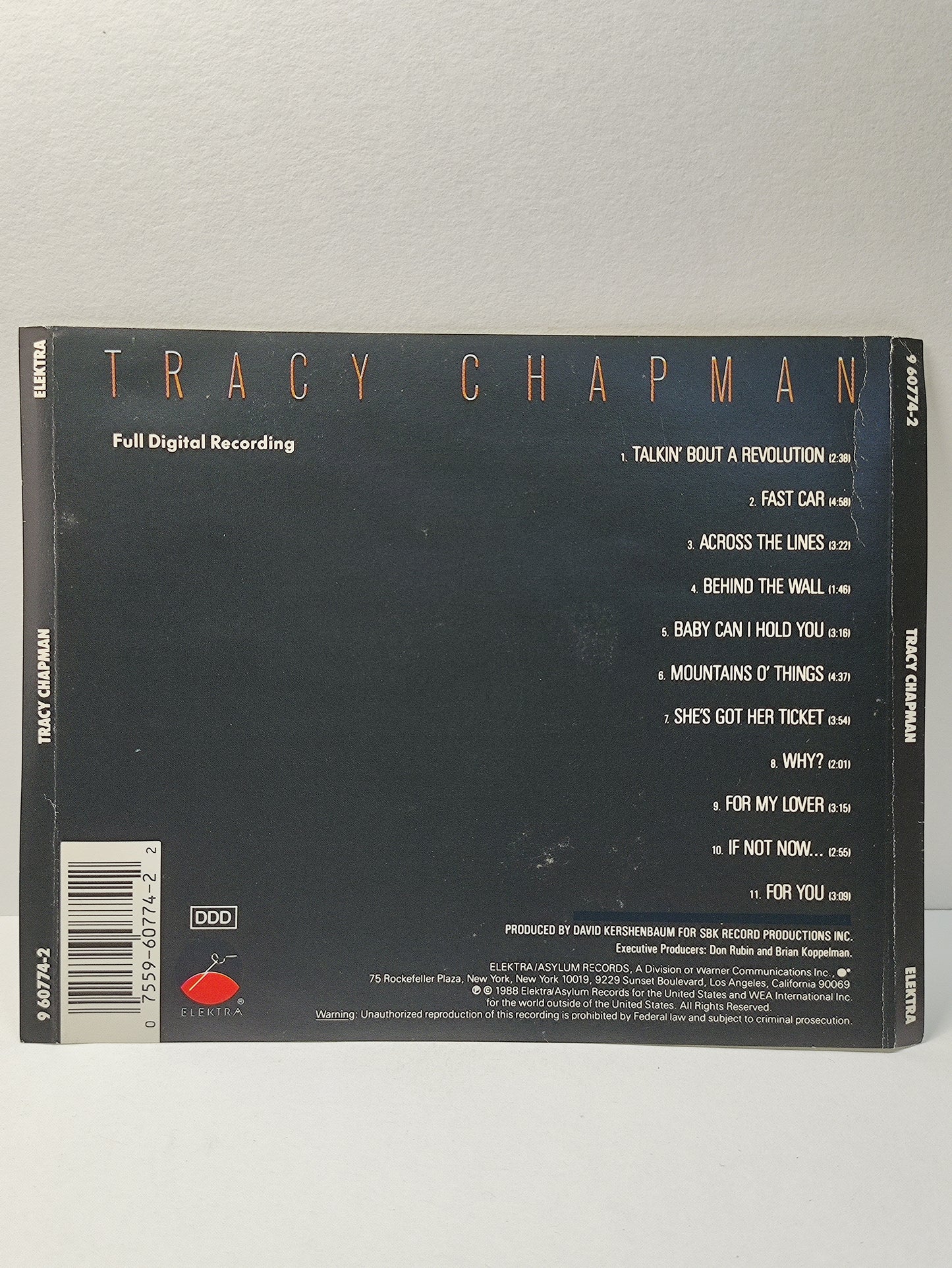 AMM25 TRACY CHAPMAN BABY CAN I HOLD YOU FAST CAR FOR MY LOVER 1988 USA ENGLISH CD FCP198