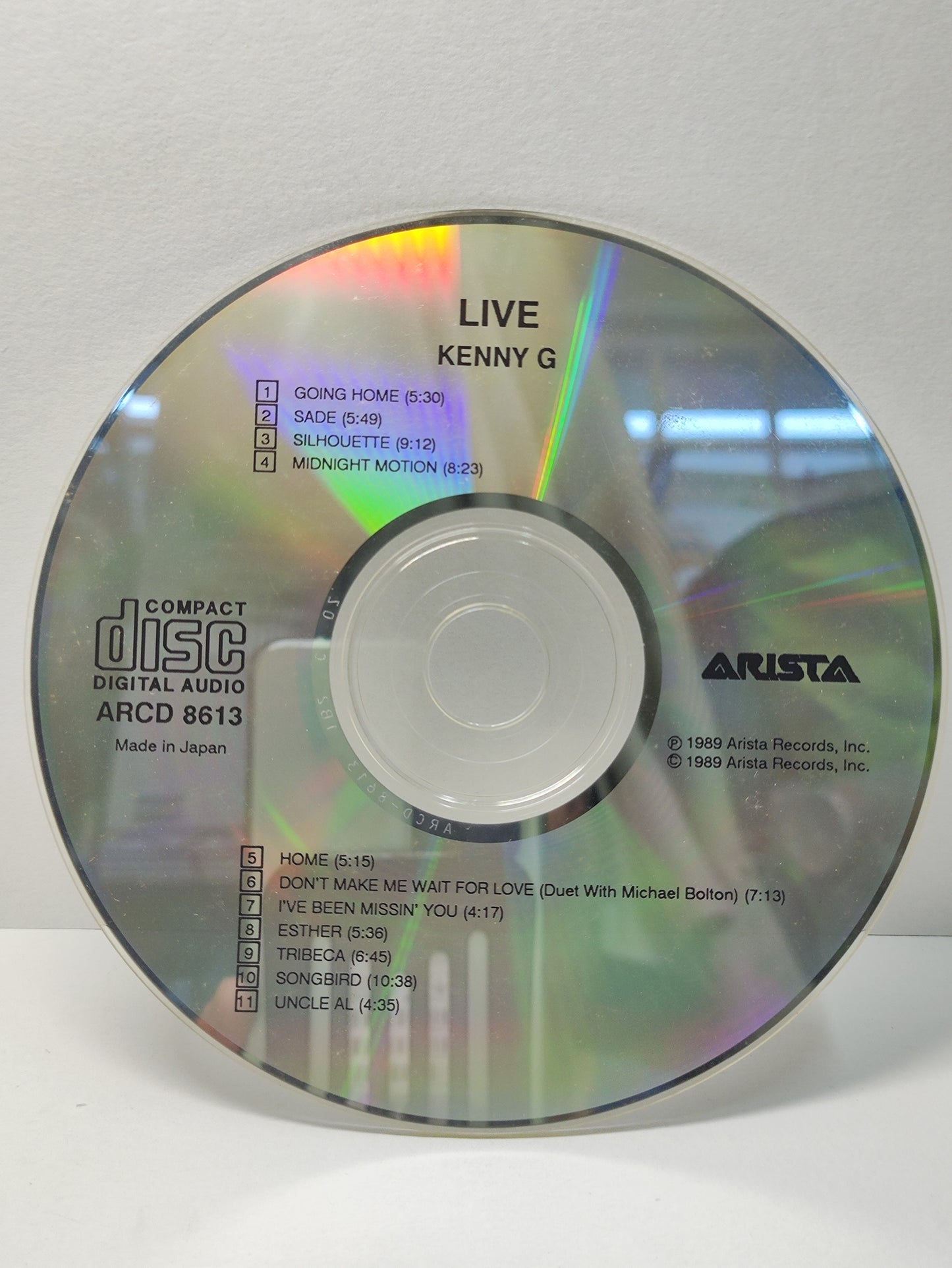 AMM25 KENNY G LIVE GOING HOME SADE SILHOUETTE HOME 1989 USA ENGLISH CD FCP201