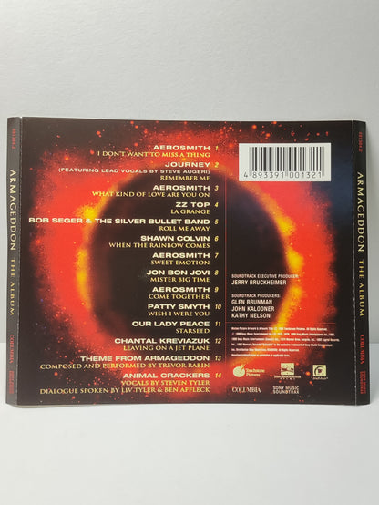 AMM25 ARMAGEDDON THE ALBUM AEROSMITH SHAWN COLVIN JOURNEY JON BON JOVI 1998 SONY ASIA ENGLISH CD FCP202
