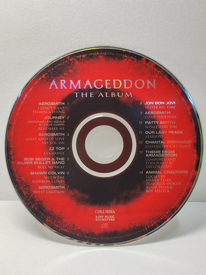 AMM25 ARMAGEDDON THE ALBUM AEROSMITH SHAWN COLVIN JOURNEY JON BON JOVI 1998 SONY ASIA ENGLISH CD FCP202