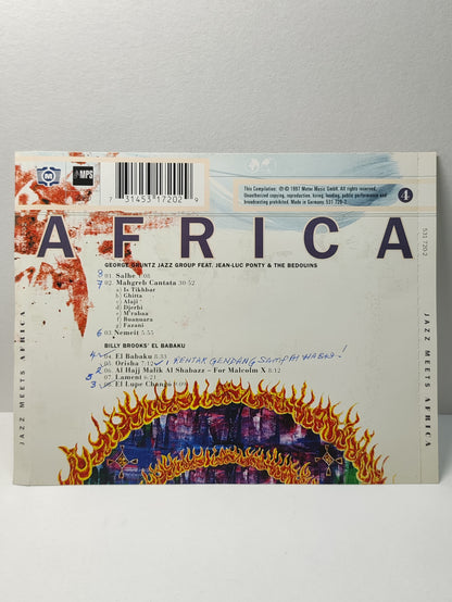 AMM25 JAZZ MEETS AFRICA GEORGE GRUNTZ JAZZ GROUP FEAT JEAN-LUC PONTY & THE BEDOUINS 1997 GERMANY ENGLISH CD FCP203