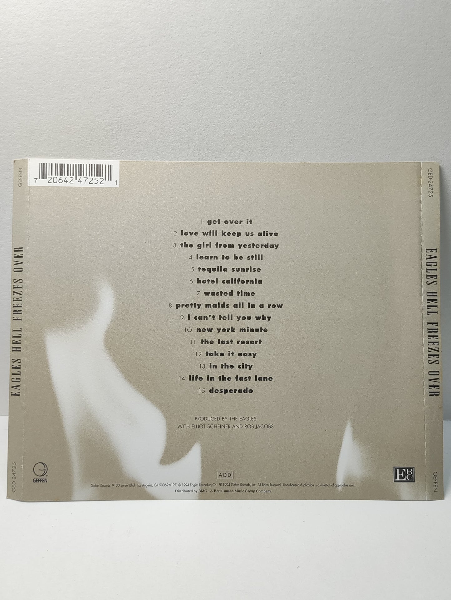 AMM25 EAGLES HELL FREEZES OVER LOVE WILL KEEP US ALIVE HOTEL CALIFORNIA I CAN’T TELL YOU WHY 1994 ENGLISH CD FCP206