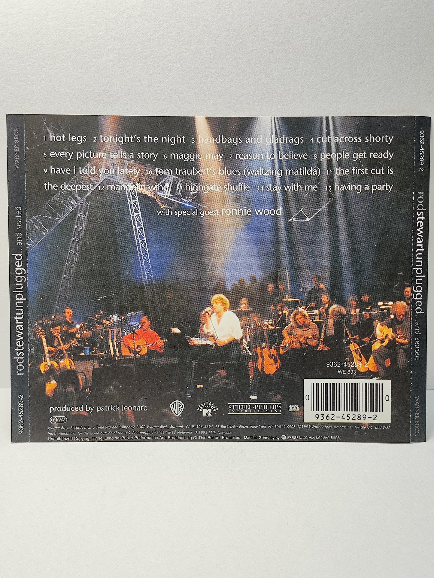 AMM25 ROD STEWART UNPLUGGED ..AND SEATED TONIGHT’S THE NIGHT HAVE I TOLD YOU LATELY 1993 GERMANY ENGLISH CD FCP209