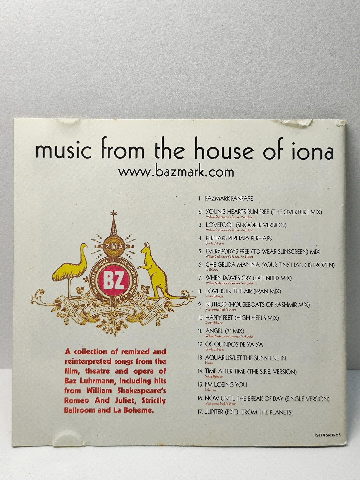 AMM25 BAZ LUHRMANN SOMETHING FOR EVERYBODY YOUNG HEARTS RUN FREE LOVEFOOL 1997 EU ENGLISH CD FCP213