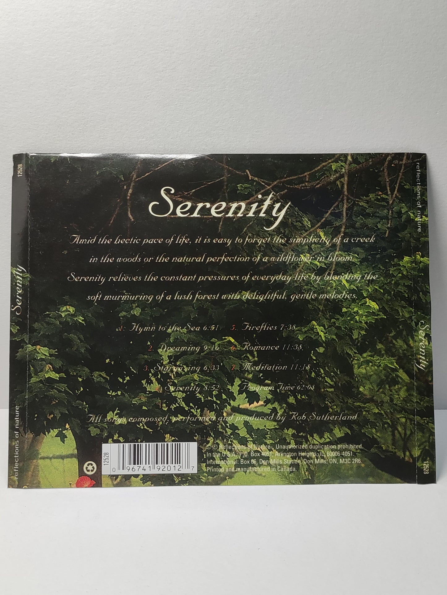 AMM25 SERENITY REFLECTIONS OF NATURE FIREFLIES DREAMING ROMANCE 1996 CANADA ENGLISH CD FCP215
