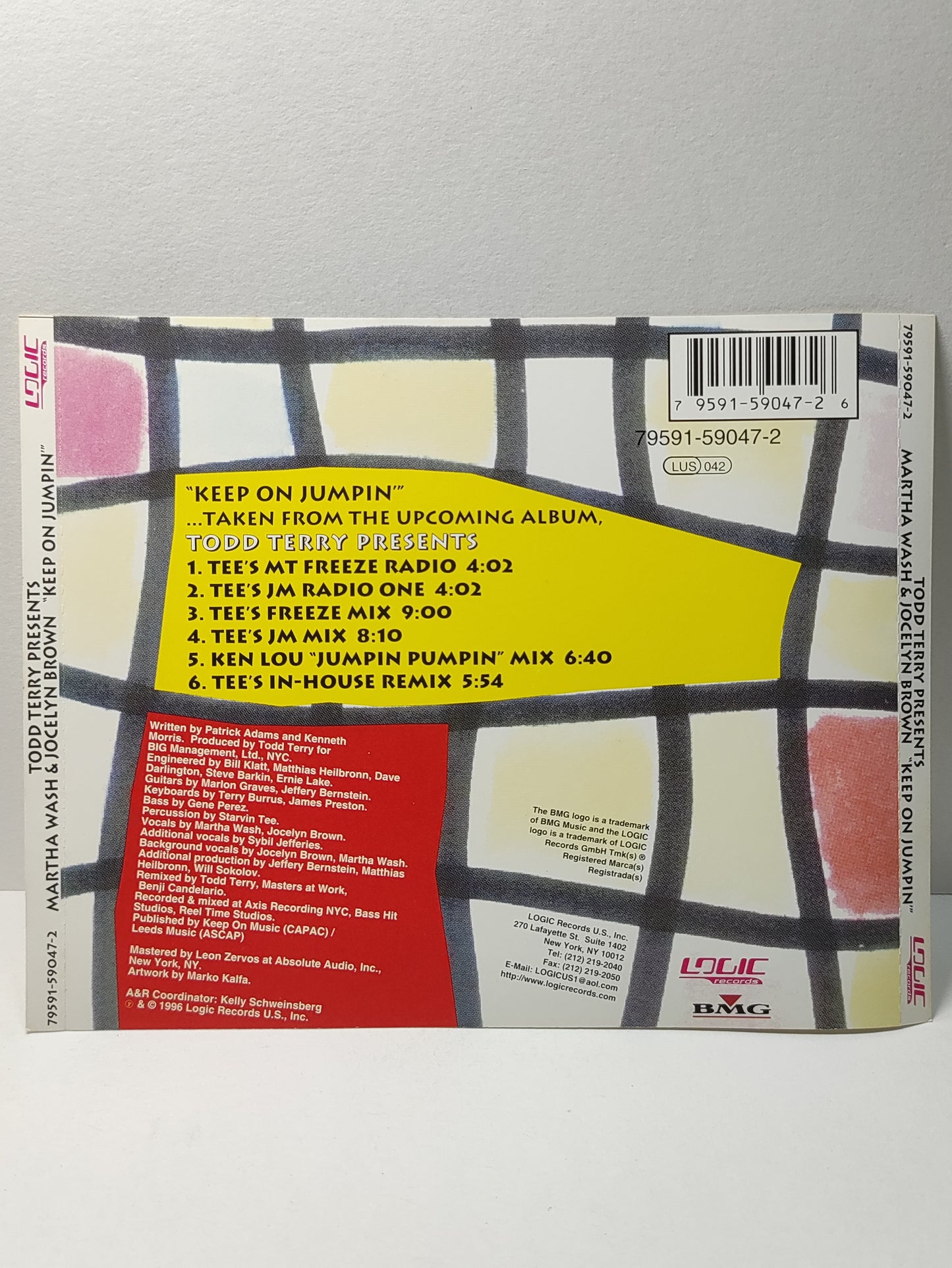 AMM25 MARTHA WASH & JOCELYN BROWN KEEP ON JUMPIN TEE'S MT FREEZE RADIO 1996 USA ENGLISH CD FCP218