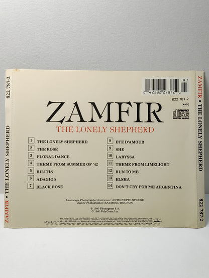 AMM25 ZAMFIR THE LONELY SHEPHERD RUN TO ME DON'T CRY FOR ME ARGENTINA 1980 CANADA ENGLISH CD FCP220