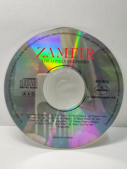 AMM25 ZAMFIR THE LONELY SHEPHERD RUN TO ME DON'T CRY FOR ME ARGENTINA 1980 CANADA ENGLISH CD FCP220