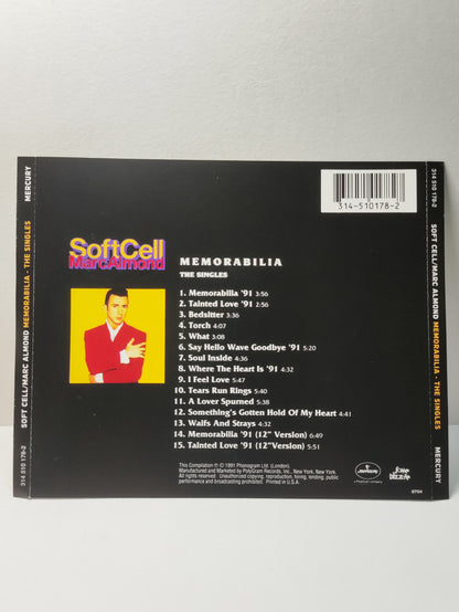AMM25 SOFT CELL MARC ALMOND MEMORABILIA - THE SINGLES TAINTED LOVE SOUL INSIDE 1991 USA ENGLISH CD FCP223
