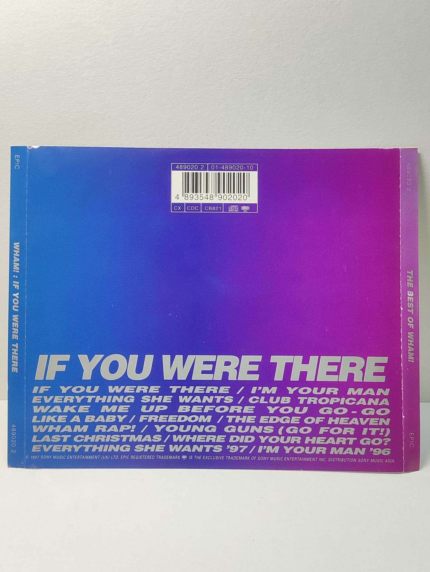 AMM25 THE BEST OF WHAM! GEORGE MICHAEL IF YOU WERE THERE I'M YOUR MAN 1997 SONY ASIA ENGLISH CD FCP224