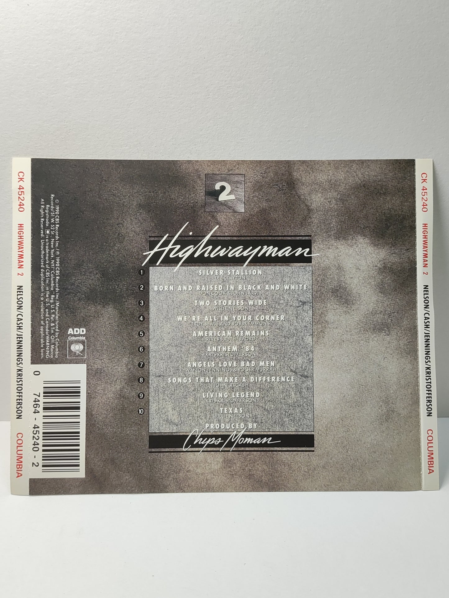 AMM25 HIGHWAYMAN 2 NELSON/CASH/JENNINGS/KRISTOFFERSON SILVER STALLION ANTHEM 1990 USA ENGLISH CD FCP229