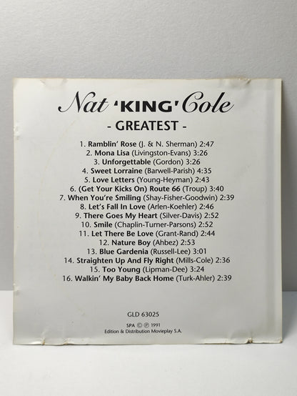 AMM25 NAT KING COLE GREATEST HITS RAMBLIN ROSE MONA LISA UNFORGETTABLE 1991 PORTUGAL ENGLISH CD FCP230