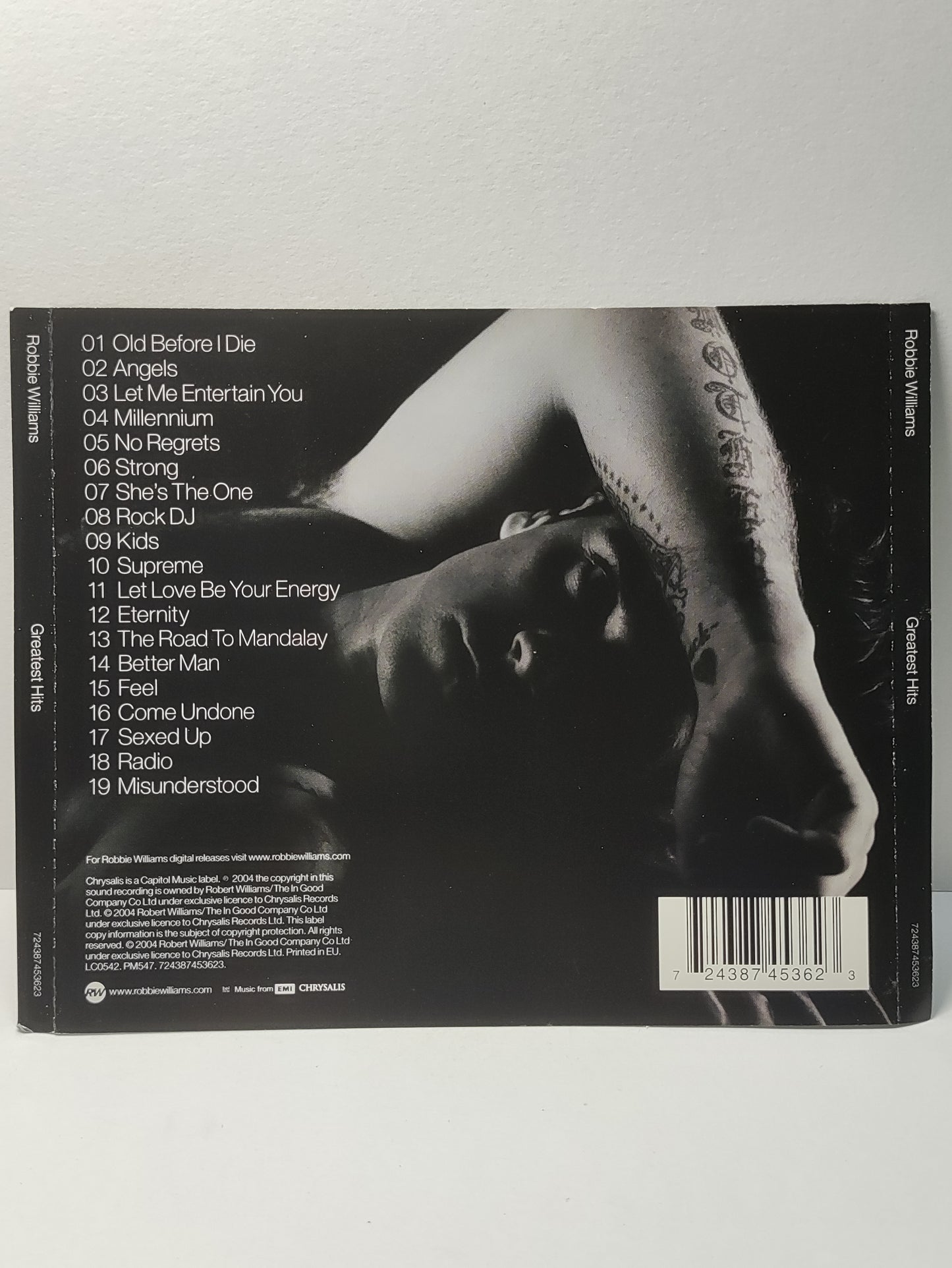 AMM25 ROBBIE WILLIAMS GREATEST HITS OLD BEFORE I DIE ANGELS MISUNDERSTOOD 2004 EU ENGLISH CD FCP231