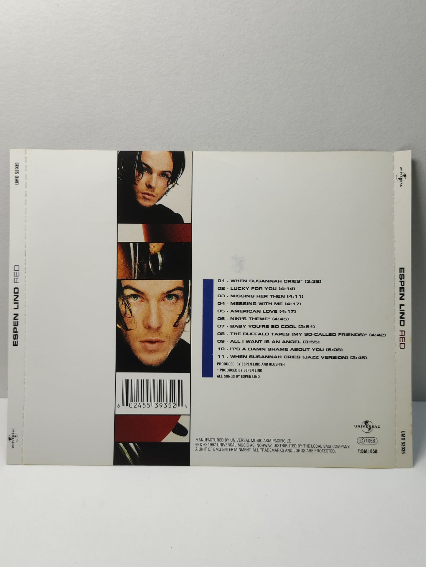 AMM25 ESPEN LIND RED WHEN SUSANNAH CRIES LUCKY FOR YOU 1997 ASIA ENGLISH CD FCP235