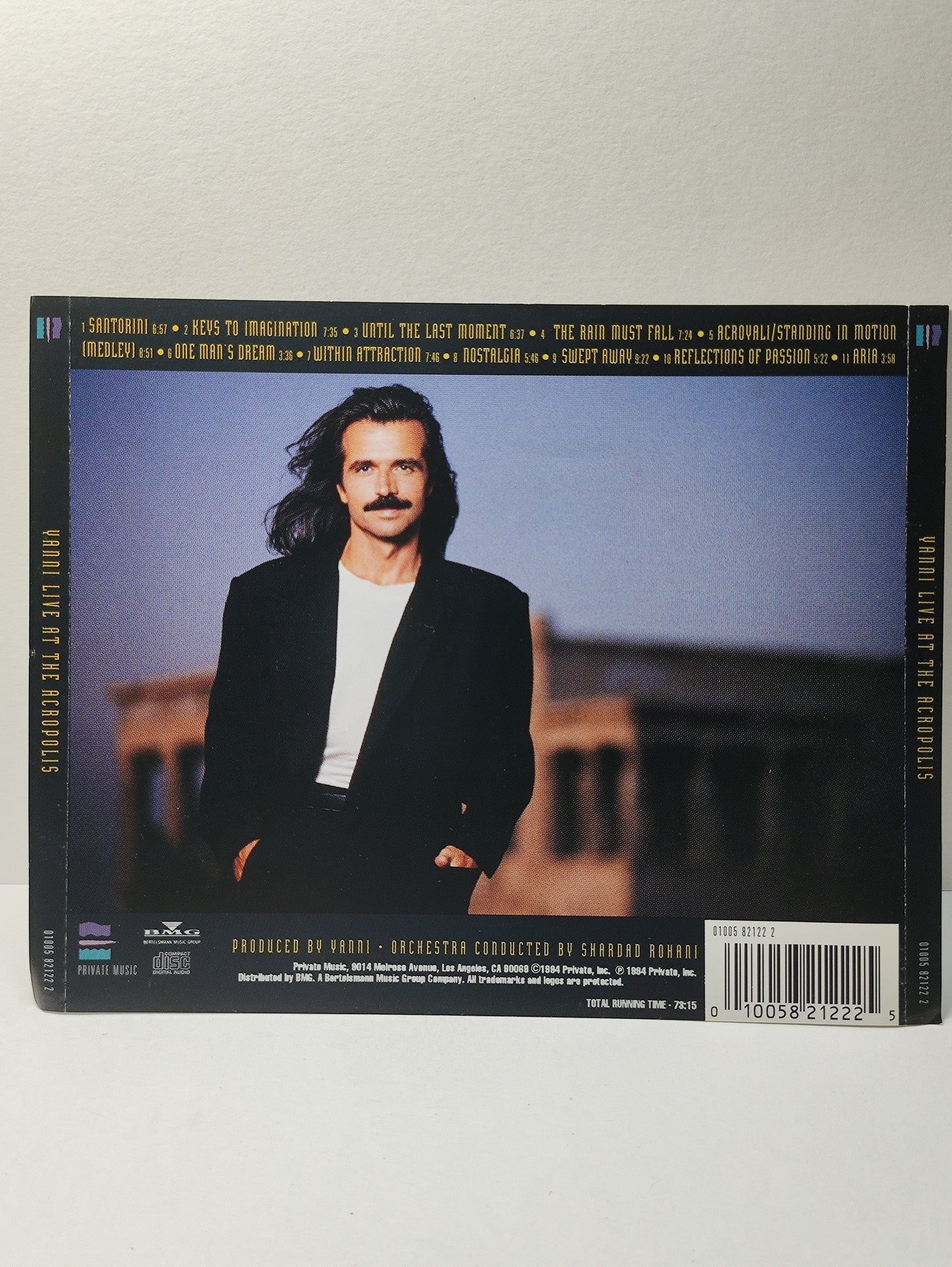 AMM25 YANNI LIVE AT THE ACROPOLIS WITH THE ROVAL PHILHARMONIC CONCERT ORCHESTRA 1994 FRANCE ENGLISH CD FCP236