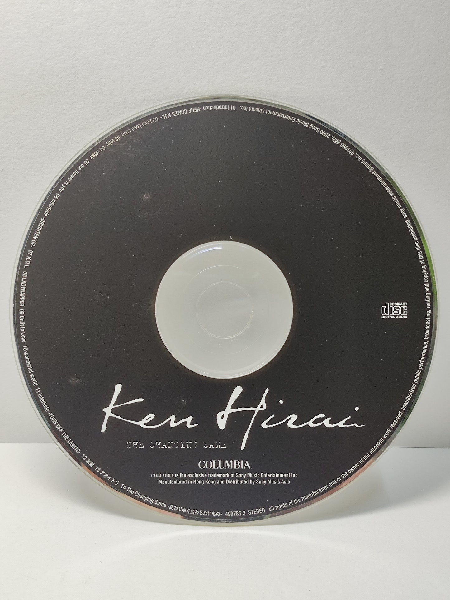 AMM25 HIRAI KEN THE CHANGING SAME LOVE LOVE LOVE WHY AFFAIR 2000 HONG KONG ENGLISH JAPANESE CD FCP237