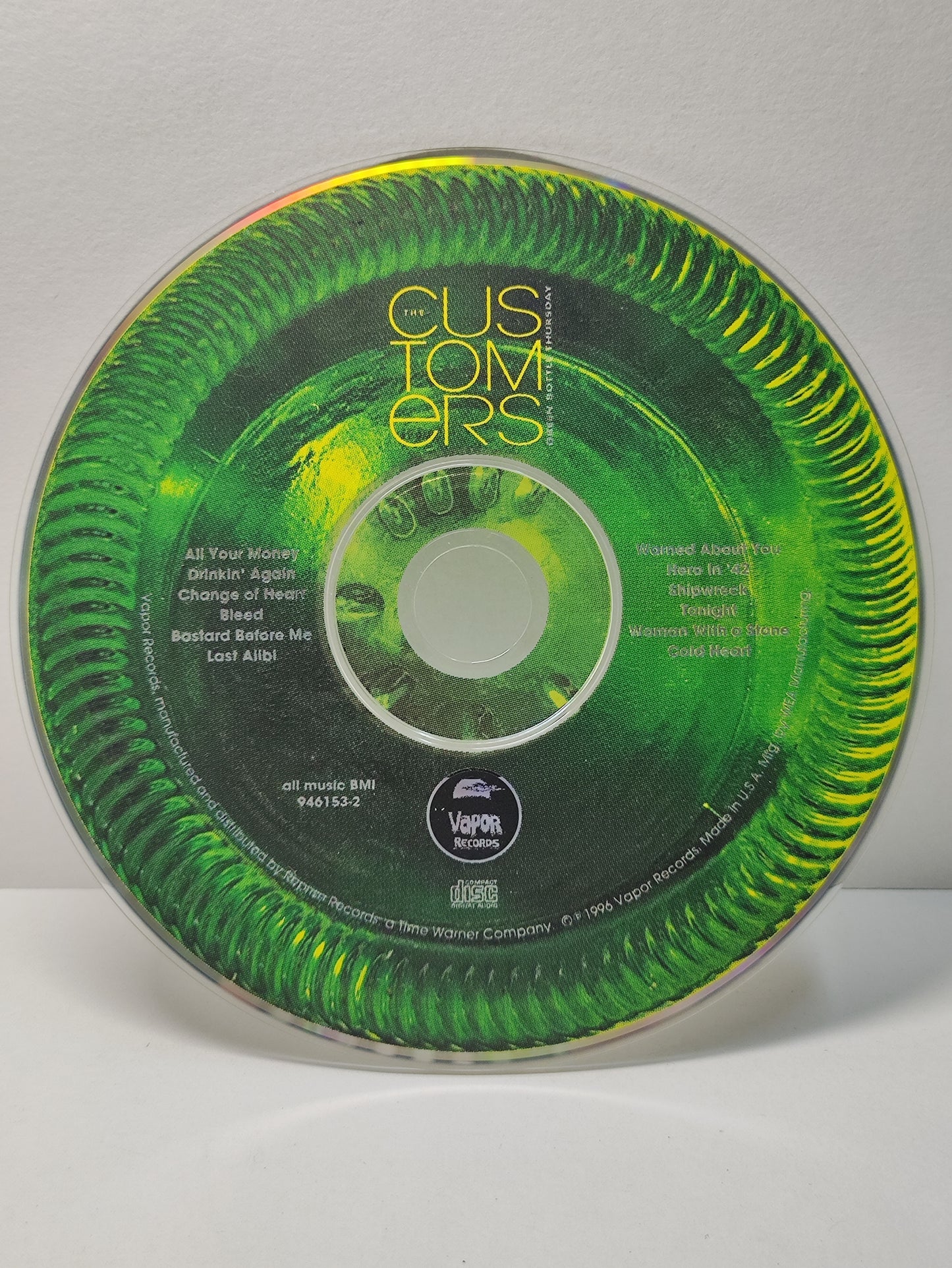 AMM25 THE CUSTOMERS GREEN BOTTLE THURSDAY ALL YOUR MONEY CHANGE OF HEART 1996 ENGLISH CD FCP246