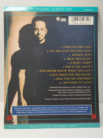 AMM25 JAMES INGRAM ALWAYS YOU SOMEONE LIKE YOU LET ME LOVE YOU THIS WAY 1993 USA ENGLISH CD FCP256