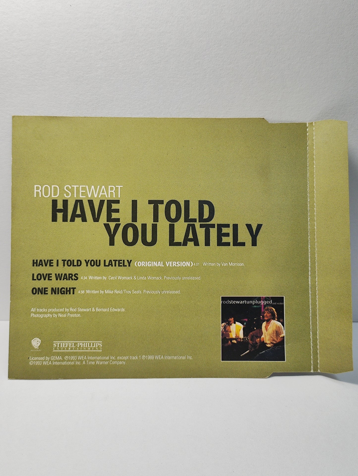 AMM25 ROD STEWART HAVE I TOLD YOU LATELY LOVE WARS ONE NIGHT 1993 GERMANY ENGLISH CD FCP261