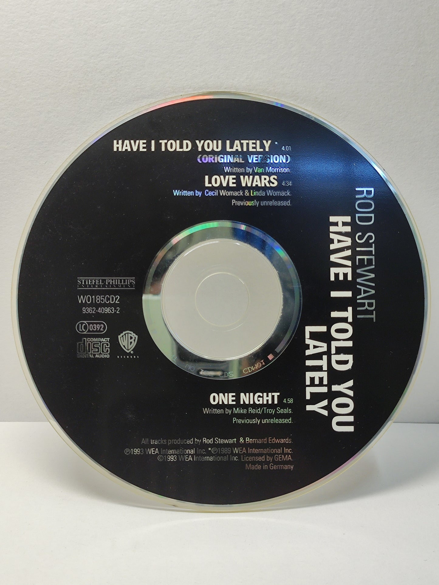 AMM25 ROD STEWART HAVE I TOLD YOU LATELY LOVE WARS ONE NIGHT 1993 GERMANY ENGLISH CD FCP261