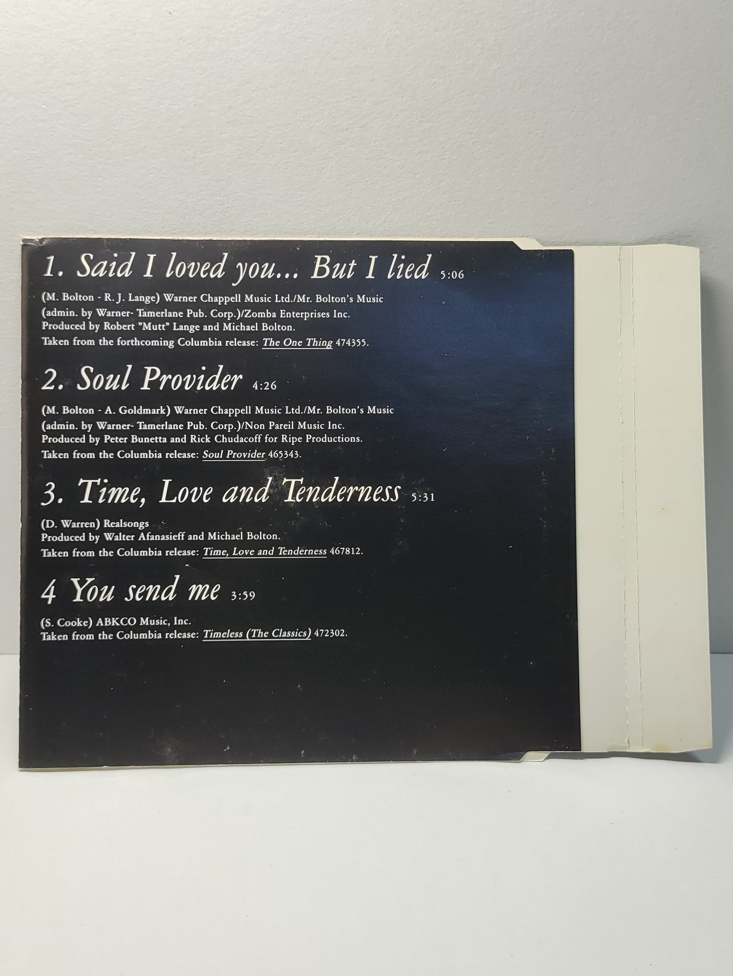 AMM25 MICHAEL BOLTON SAID I LOVED YOU ... BUT I LIED SOUL PROVIDER 1993 USA ENGLISH CD FCP262