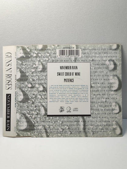 AMM25 GUNS N' ROSES LIMITED EDITION NOVEMBER RAIN NOVEMBER RAIN SWEET CHILD O' MINE 1998 UK ENGLISH CD FCP264