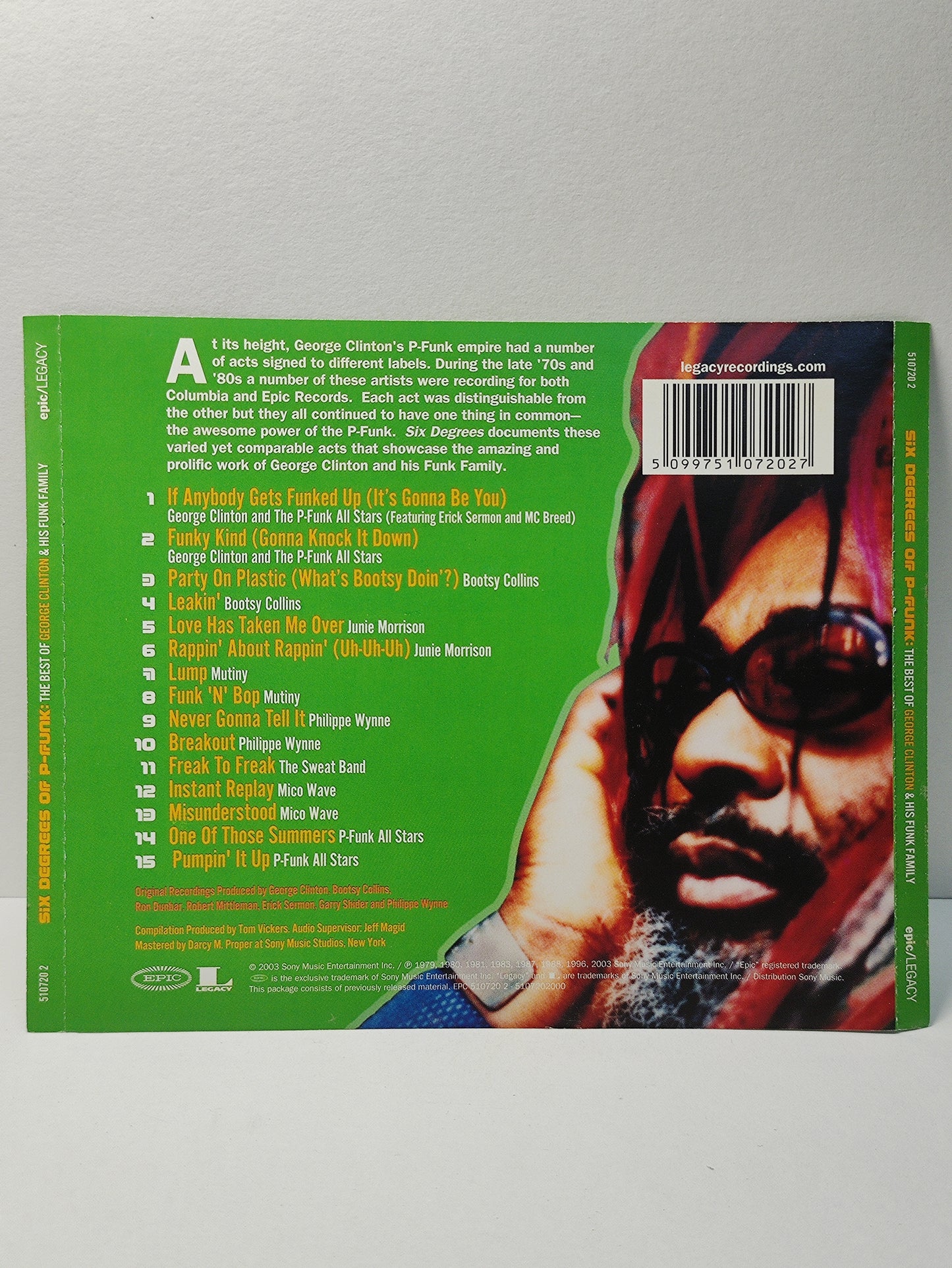 AMM25 THE BEST OF GEORGE CLINTON AND HIS FUNK FAMILY 6 DEGREES OF P-FUNK 2003 USA ENGLISH CD FCP266