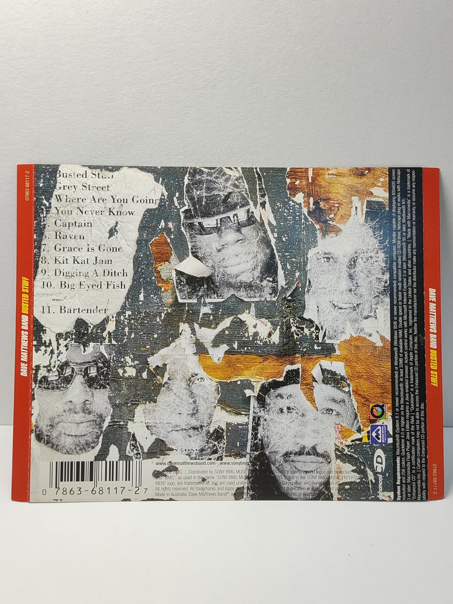 AMM25 DAVE MATTHEWS BAND BUSTED STUFF WHERE ARE YOU GOING YOU NEVER KNOW 2002 AUSTRALIA ENGLISH CD FCP268