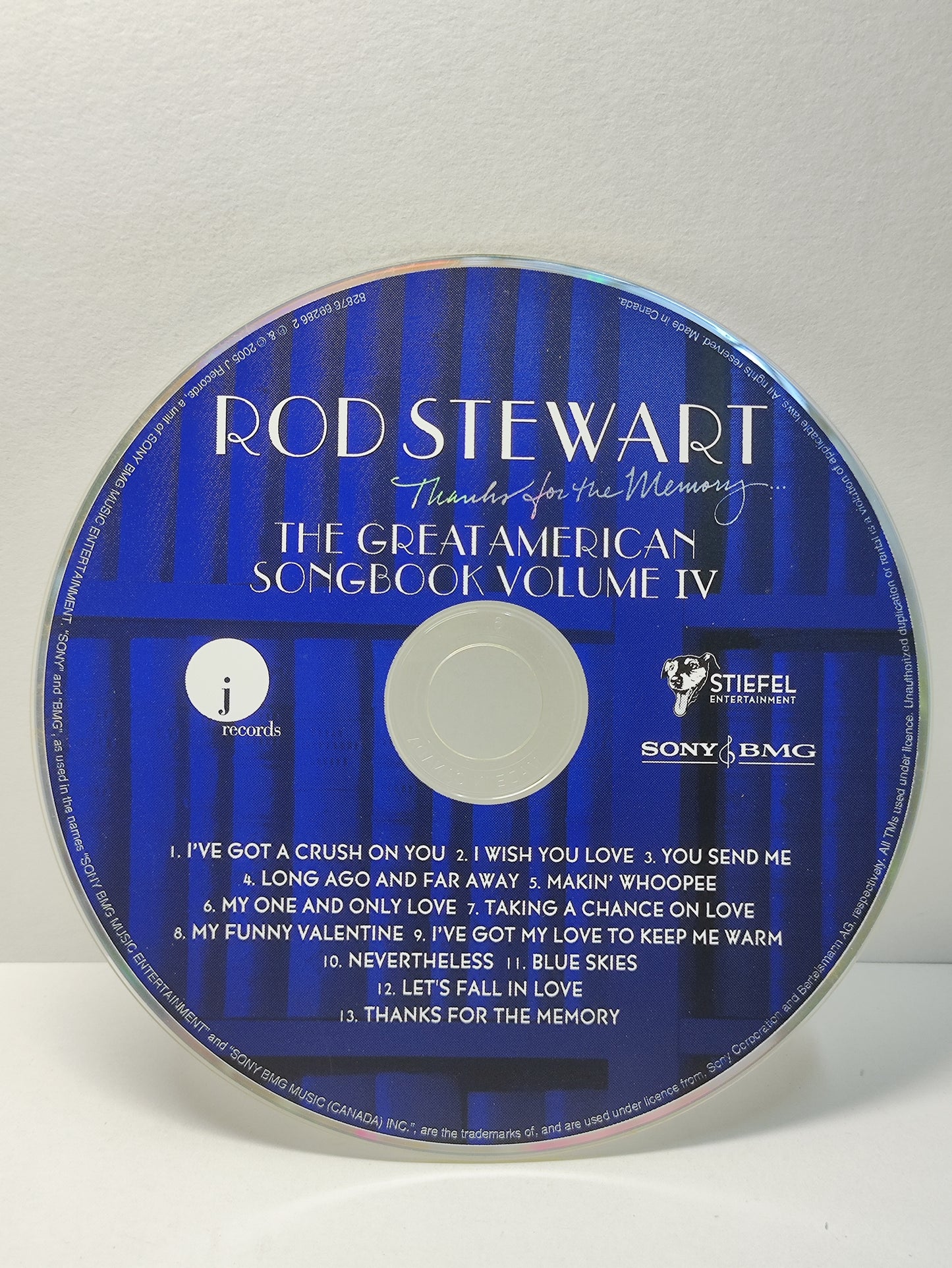 AMM25 ROD STEWART THANKS FOR THE MEMORY THE GREAT AMERICAN SONGBOOK VOL. IV 2005 CANADA ENGLISH CD FCP269