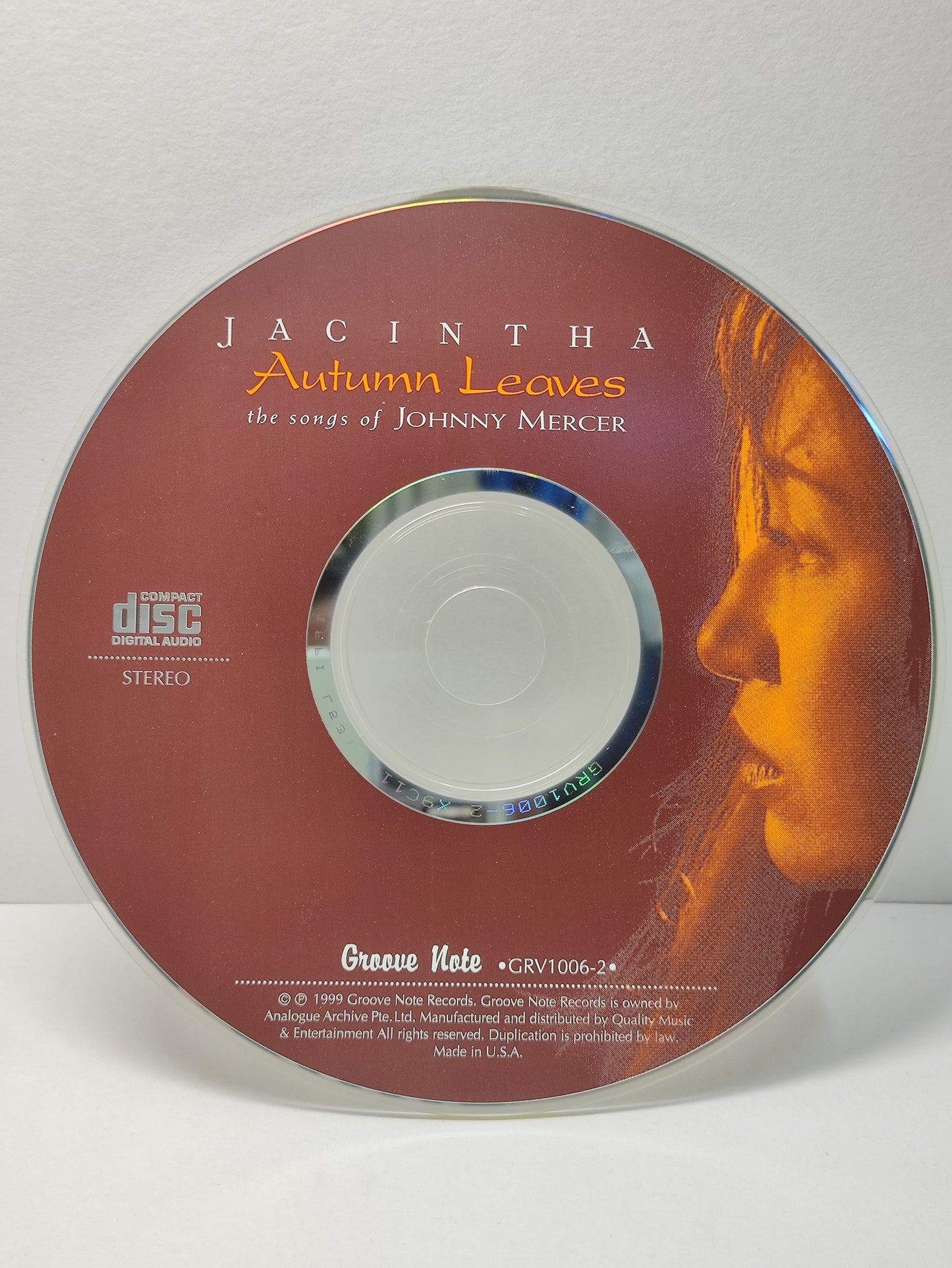 AMM25 JACINTHA AUTUMN LEAVES THE SONGS OF JOHNNY MERCER HERE’S TO LIFE 1999 USA ENGLISH CD FCP284